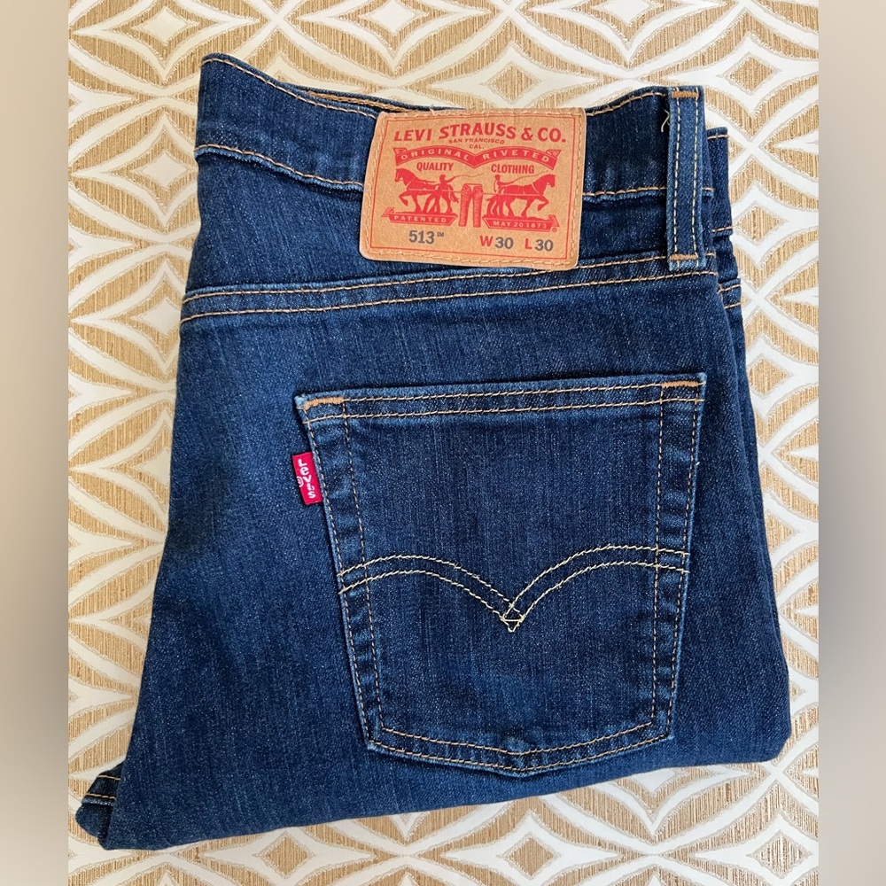 Men’s Levi’s dark denim jeans 513 W30 L30 stretch